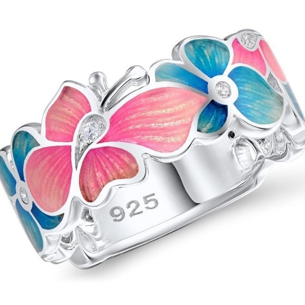 Silver Floral Ring